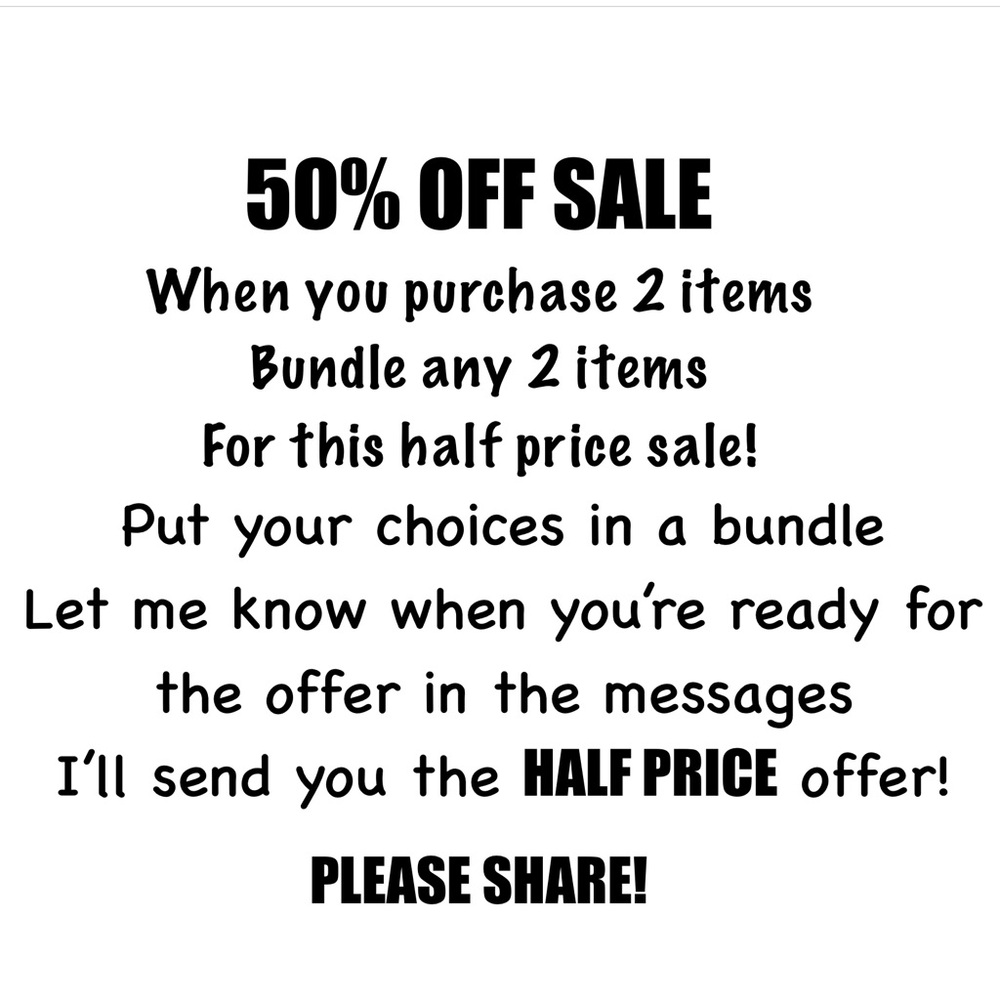50% OFF SALE WHEN YOU BUNDLE 2 ITEMS GRAB SOME GOODS NOW!